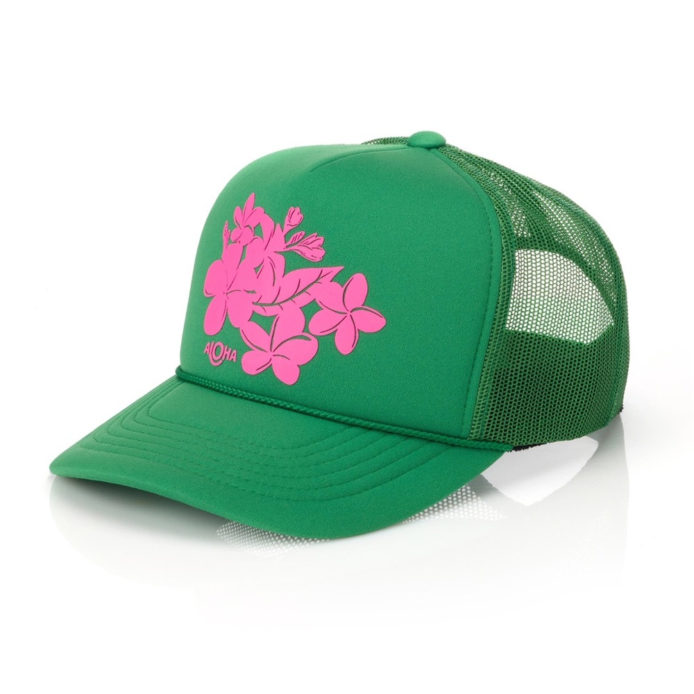 NWT Aloha Collection Melia Trucker Hat in Kelly Green